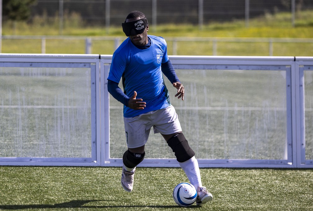 Jefinho, do futebol para cegos: melhor condição física para Paris-2024 — Foto: Divulgação CPB