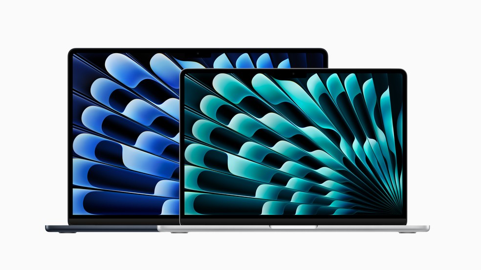 Novo MacBook Air, da Apple, conta com chip preparado para processar sistemas de IA — Foto: Divulgação