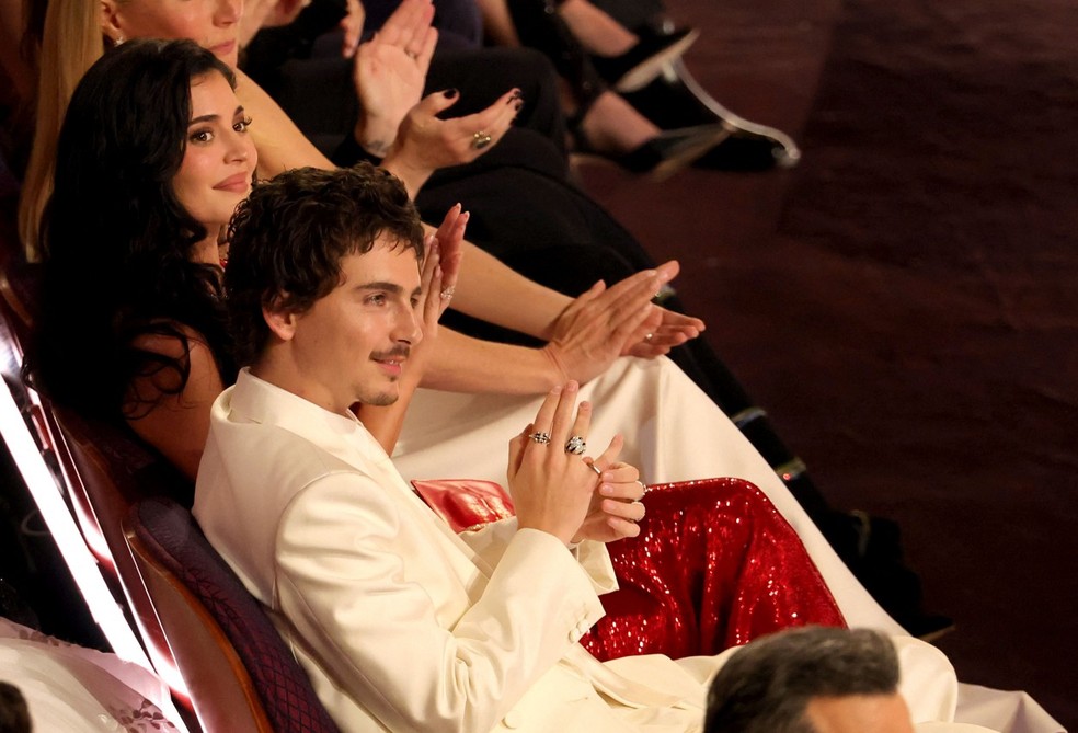 Timothée Chalamet no Oscar 2026 — Foto: Kevin Winter/Getty Images/AFP