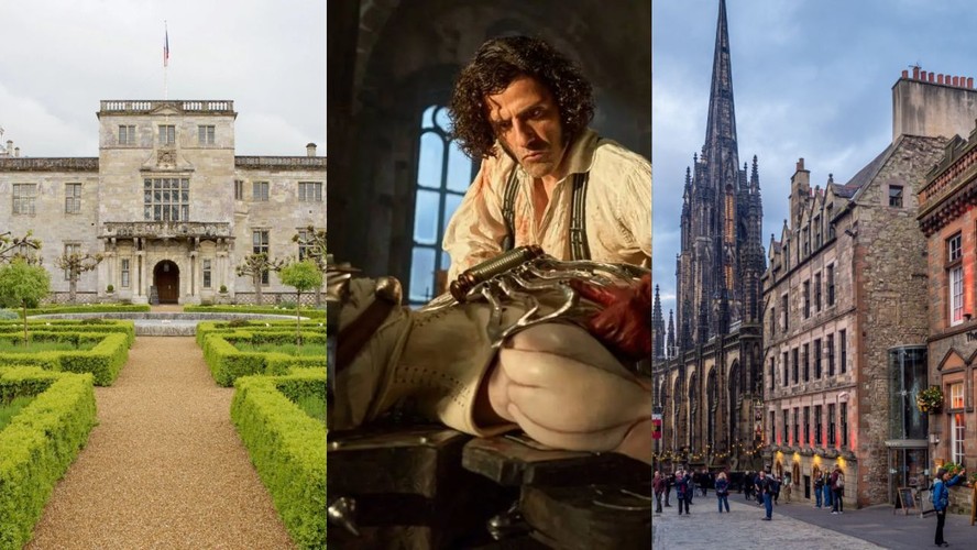 Montagem com cenários do filme