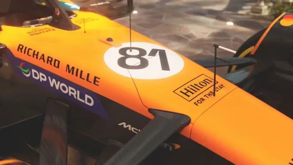 McLaren relembra essa fase histórica como parte de uma ação conjunta com a patrocinadora OKX, — Foto: Reprodução