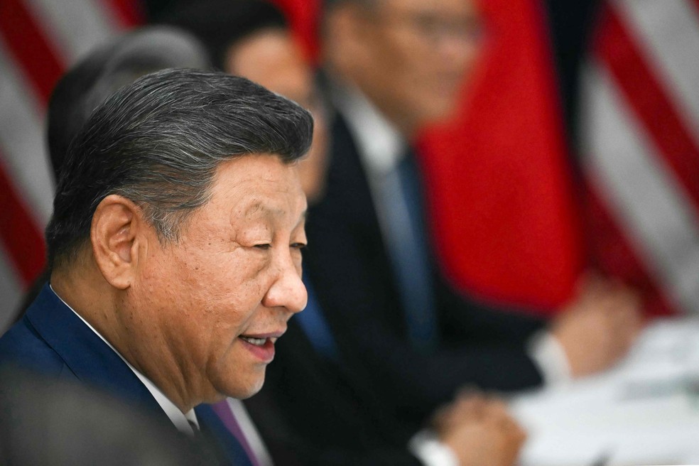 O líder chinês, Xi Jinping — Foto: Andrew Caballero-Reynolds / AFP