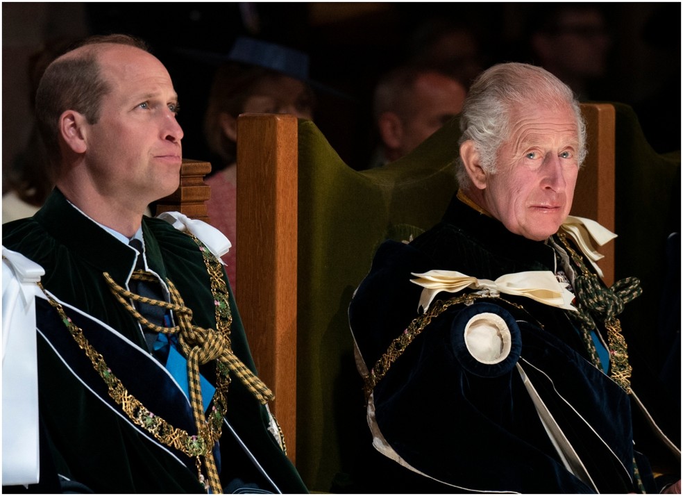 Príncipe William e Rei Charles — Foto: Getty Images