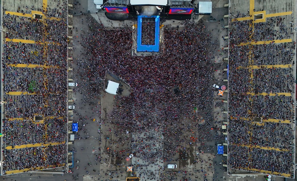 Marcha para Jesus 2025 na Pra&ccedil;a da Apoteose &mdash; Foto: F&aacute;bio Motta/Prefeitura do Rio