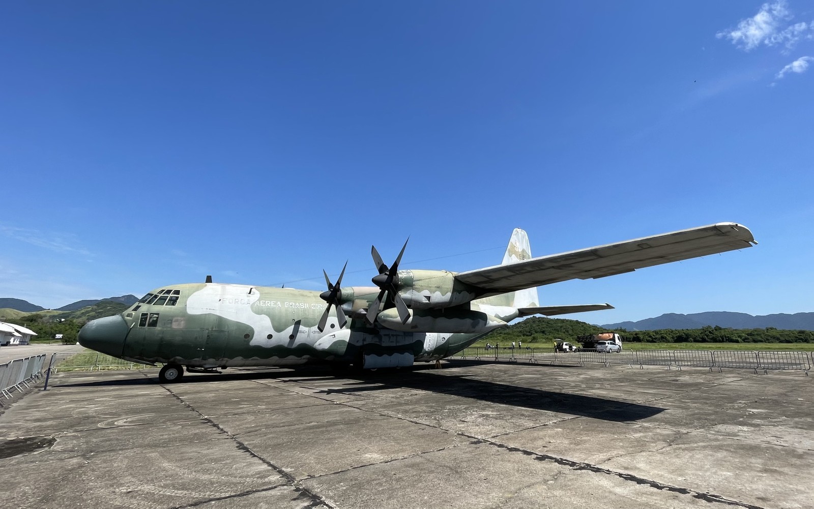 Hércules C-130, dos últimos da frota, entrou para acervo do museu — Foto: Fábio Rossi