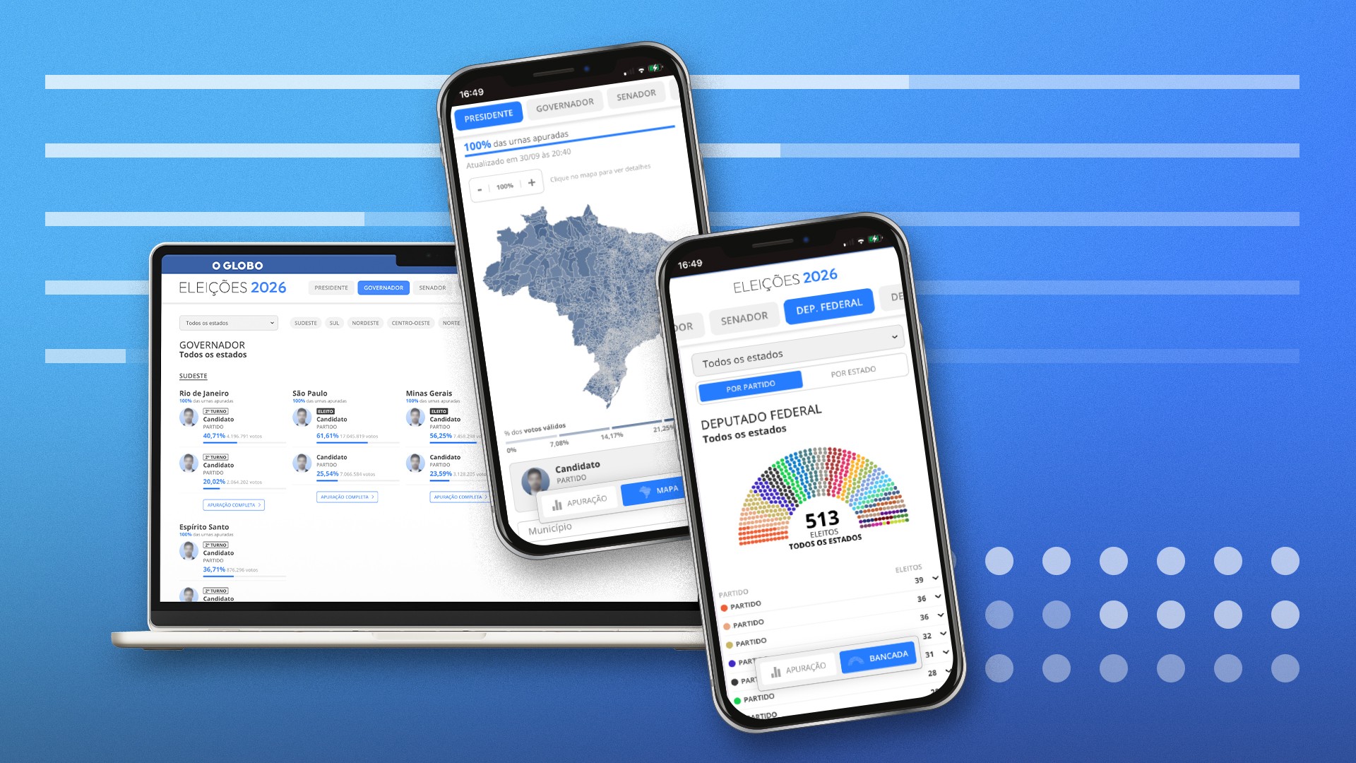 Apuração em tempo real: veja como navegar pelo mapa especial do GLOBO