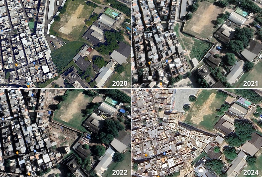 Antes e depois: em 2020, terreno onde foi construído condomínio do ...