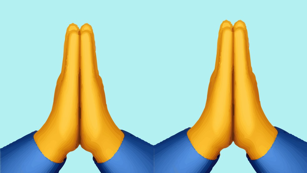 Emoji de mãos rezando — Foto: Reprodução