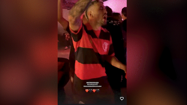 Arrascaeta e De la Cruz comandam pista de dança em festa do título do Flamengo — Foto: Editoria de Arte