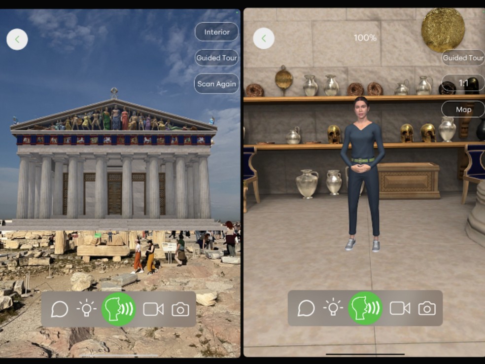 Aplicativo gratuito recria a Grécia Antiga com realidade virtual — Foto: Reprodução