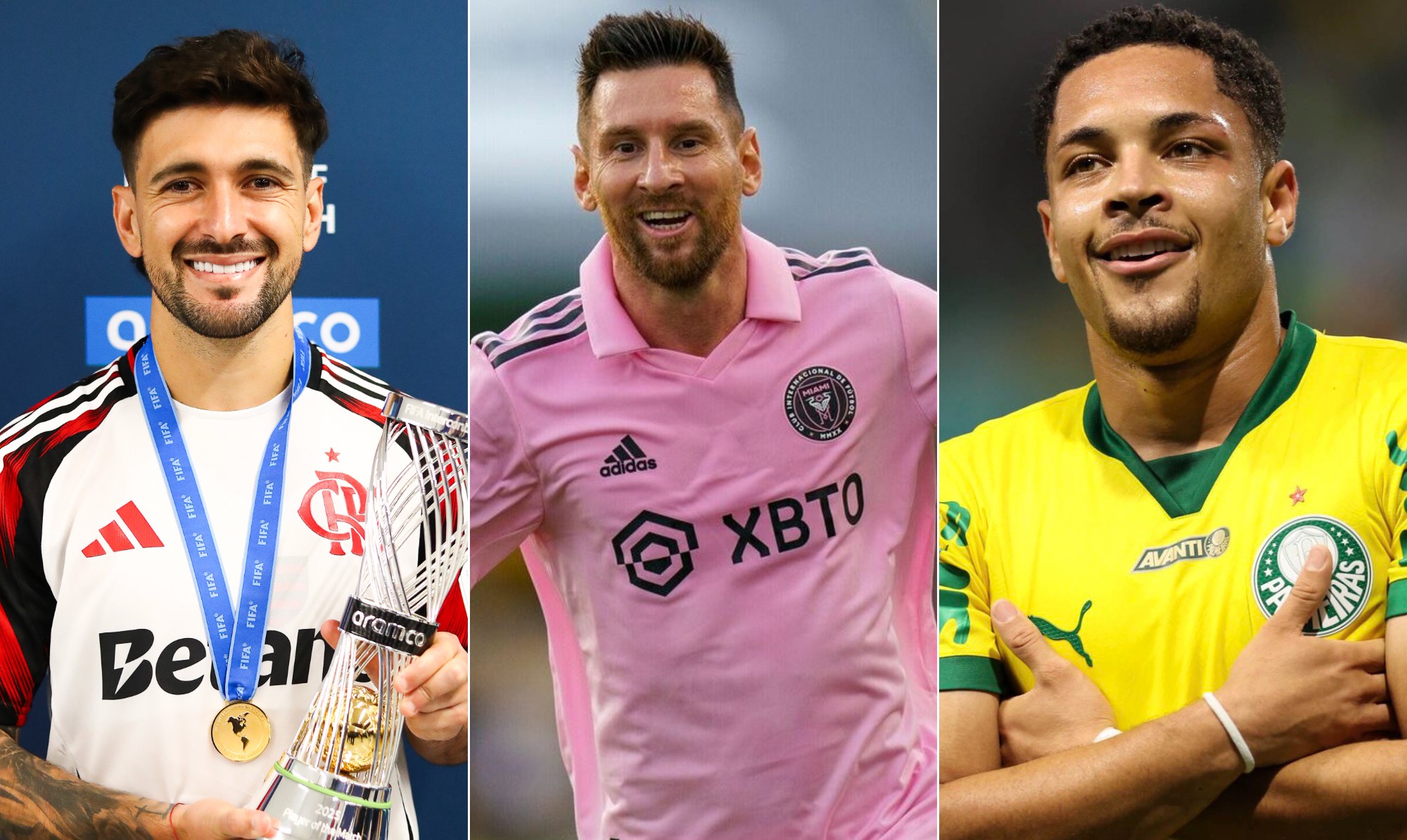 Rei da América 2025: jogadores de Flamengo e Palmeiras dominam lista de indicados e vão disputar o prêmio com Messi