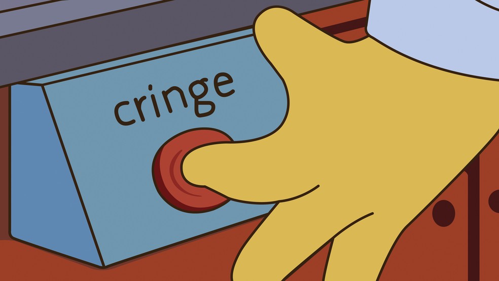 Meme com o termo 'cringe'  — Foto: Reprodução