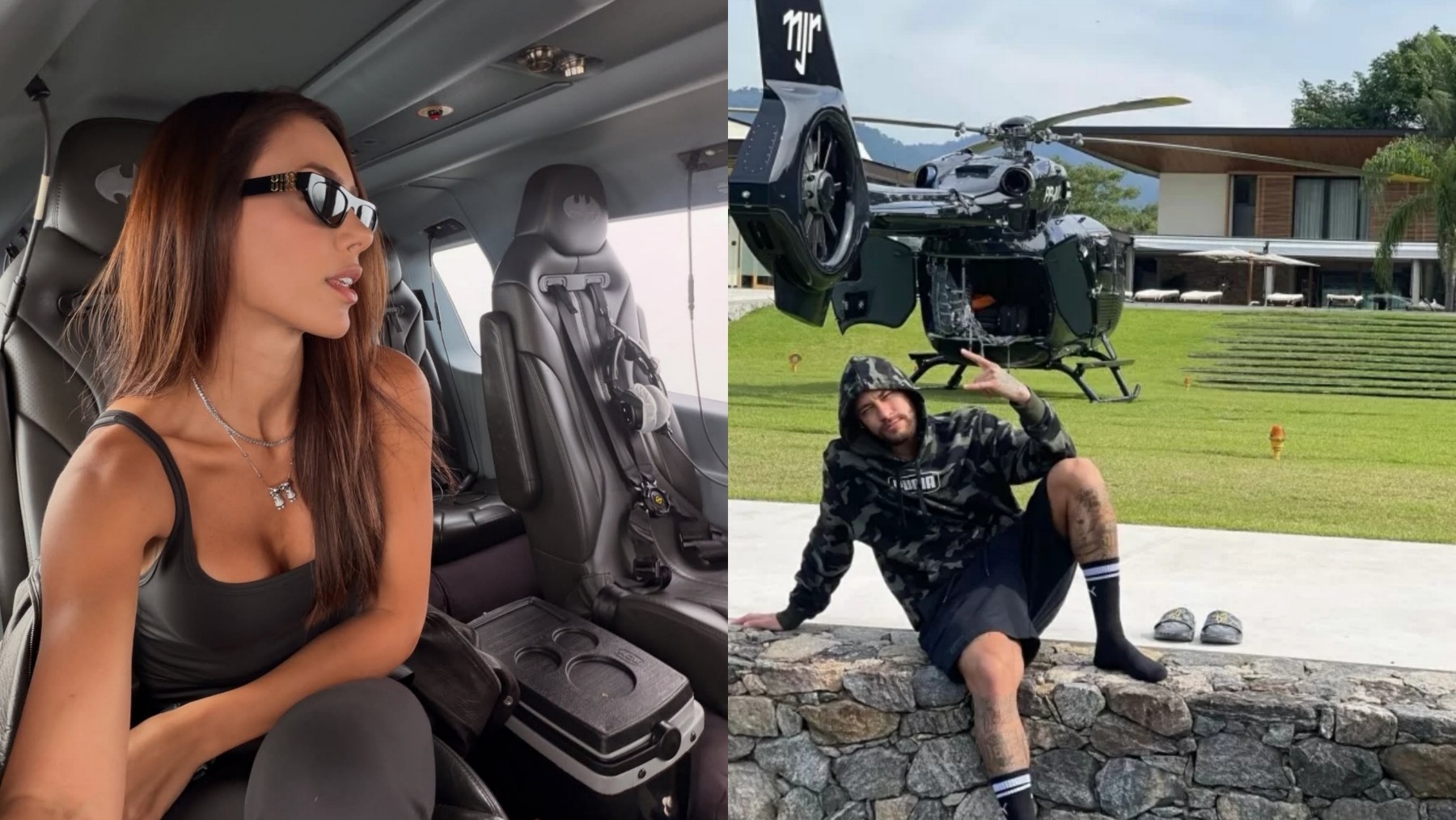 Bruna Biancardi mostra passeio em helicóptero de Neymar avaliado em R$ 50 milhões