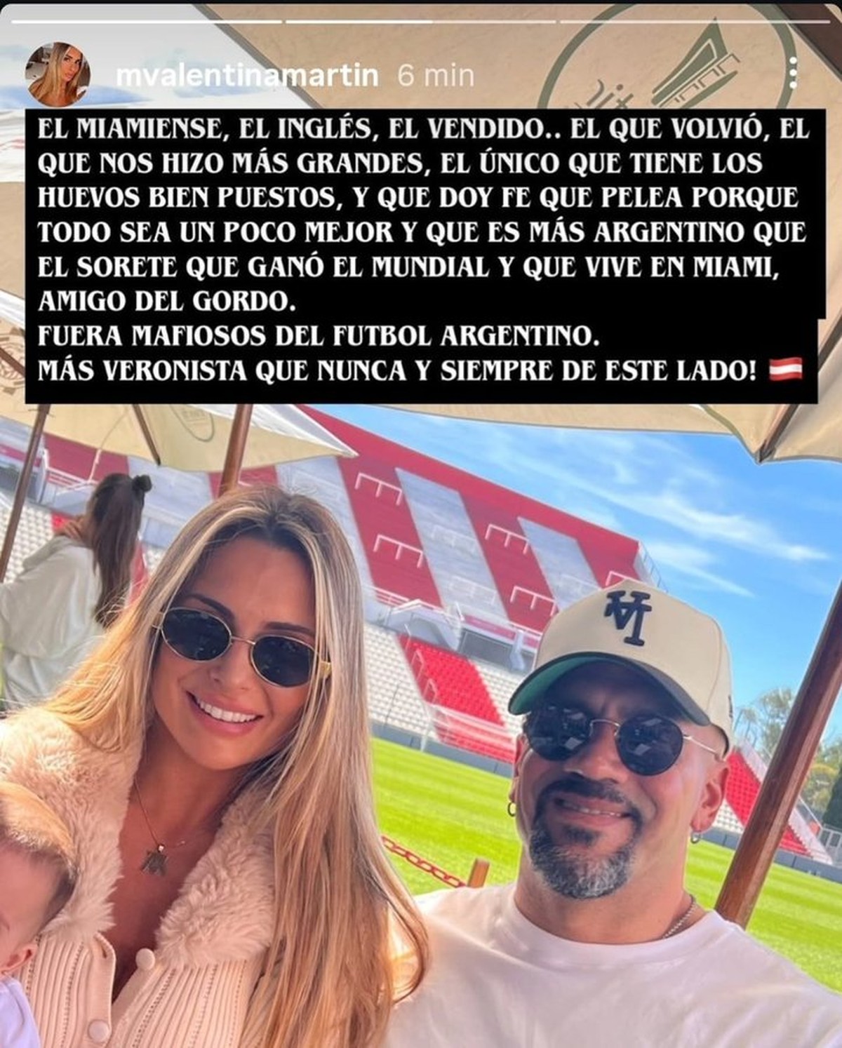 Após punição ao Estudiantes, esposa de Verón detona AFA e xinga