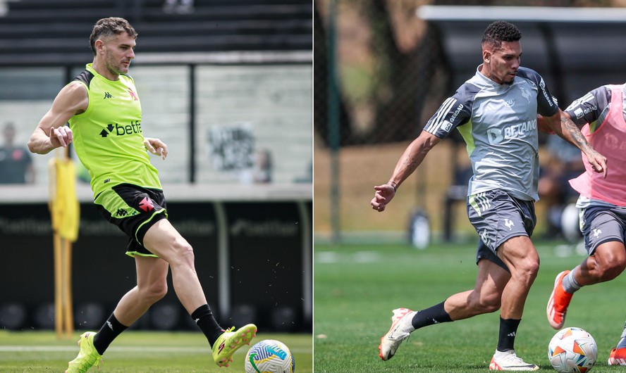 Vegetti e Paulinho, atacantes de Vasco e Atlético-MG