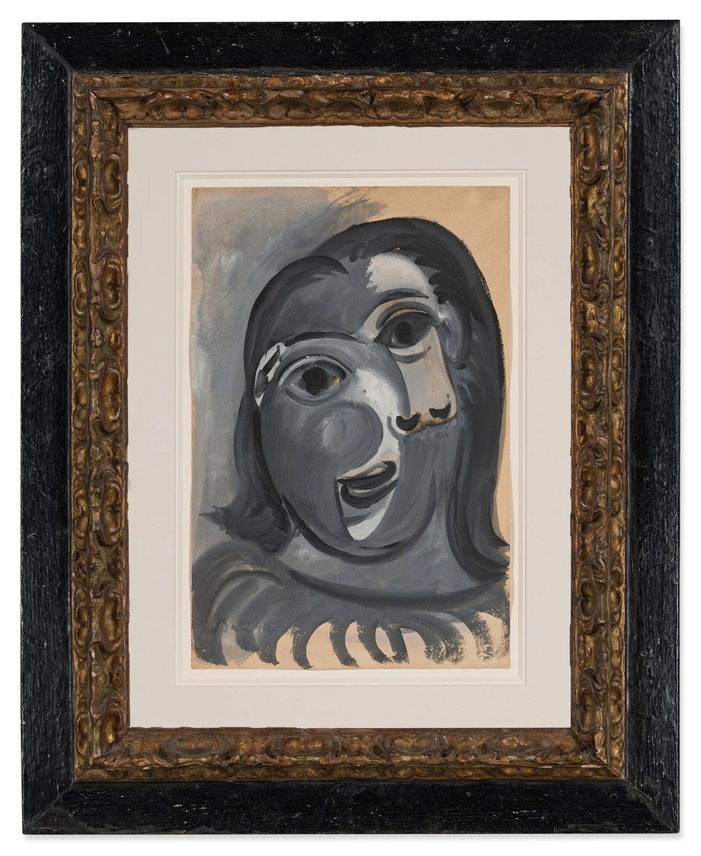 Detalhe de 'Tête de femme', de Pablo Picasso — Foto: Divulgação/ Galeria Opera