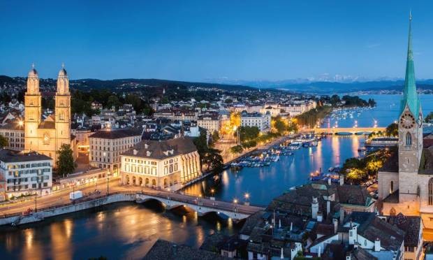 Zurique, na Suíça,é a terceira melhor cidade para se viver no pós-pandemia, mas uma das mais caras também