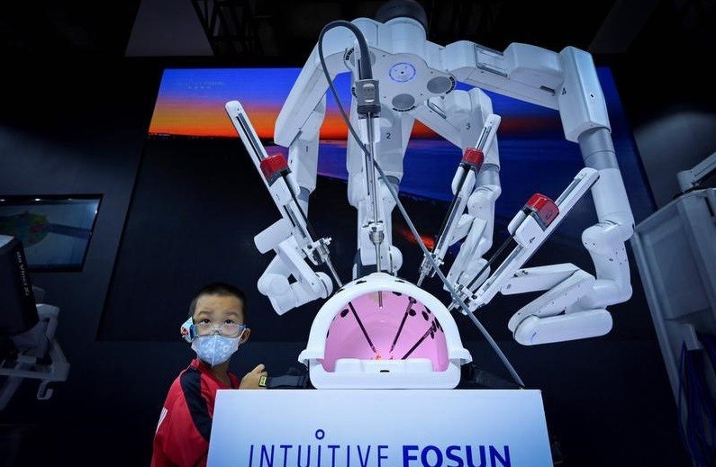 Setor de robótica na China movimentou 83 bilhões de yuans (US$ 12,23 bilhões) em 2021 — Foto: Wang Zhao / AFP