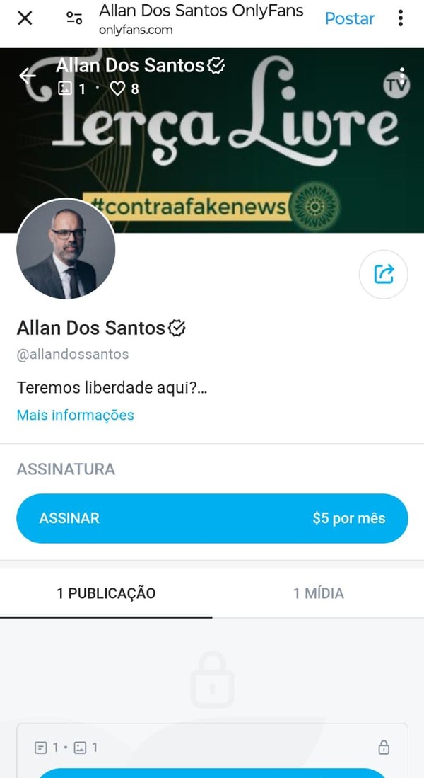 Allan dos Santos cria perfil no OnlyFans e provoca Alexandre de Moraes ...