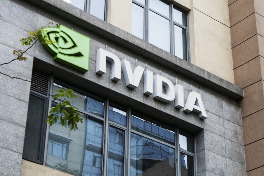 Escritório da Nvidia em Xangai, na China: empresa atinge US$ 5 tri em valor de mercado