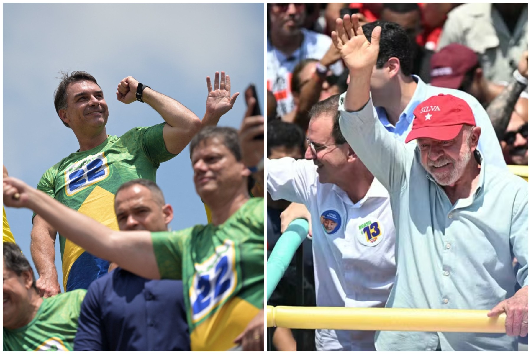 Campanha de Flávio vê favoritismo de candidato após Quaest e Datafolha, enquanto grupo de Lula aposta em redução de abstenção e crescimento no Nordeste - Foto