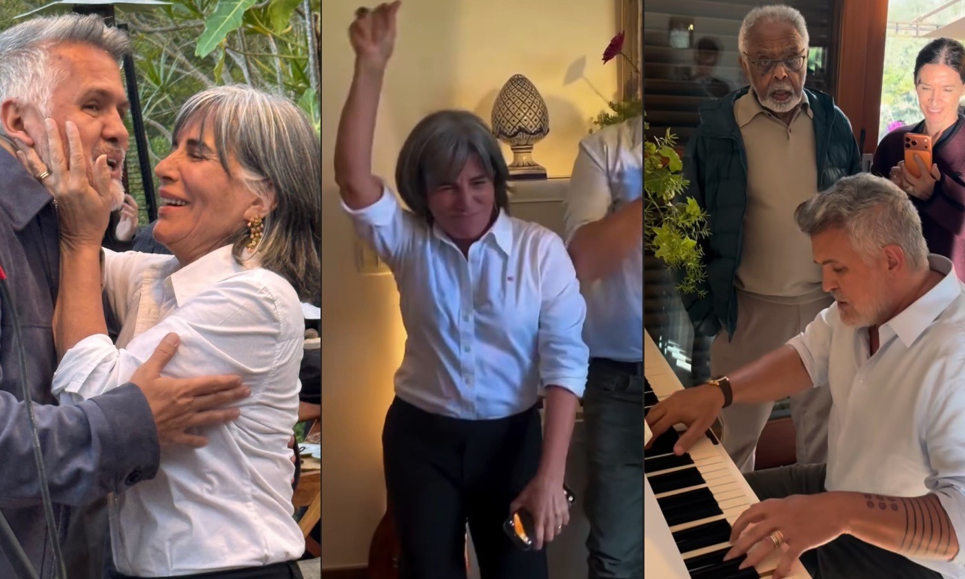 Filhos reunidos, samba com Viviane Araujo e dueto de Gilberto Gil e Orlando Morais: veja como foi a festa de 63 anos de Gloria Pires repleta de famosos - QTU Questões do Universo