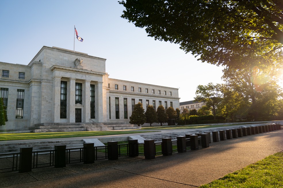 Sede do Federal Reserve (Fed), o banco central americano, em Washington — Foto: Erin Scott / Bloomberg