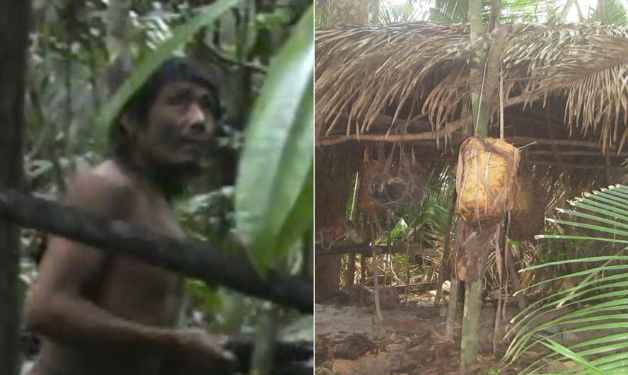 Kawahiva com flechas é visto na floresta durante expedição; diversos vestígios comprovam a existência de povos isolados em Mato Grosso