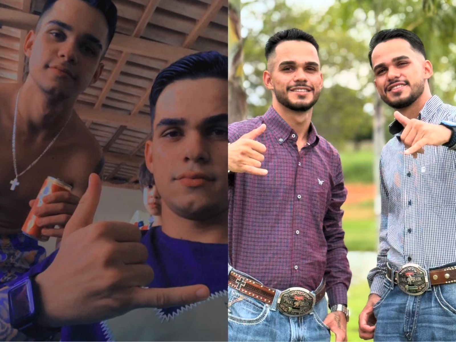 Antes e depois dos gêmeos João Gabriel e João Pedro, do filme 