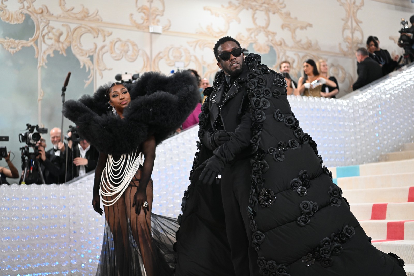 Yung Miami e Sean Combs no MET Gala em 2013 — Foto: Nina Westervelt/The New York Times