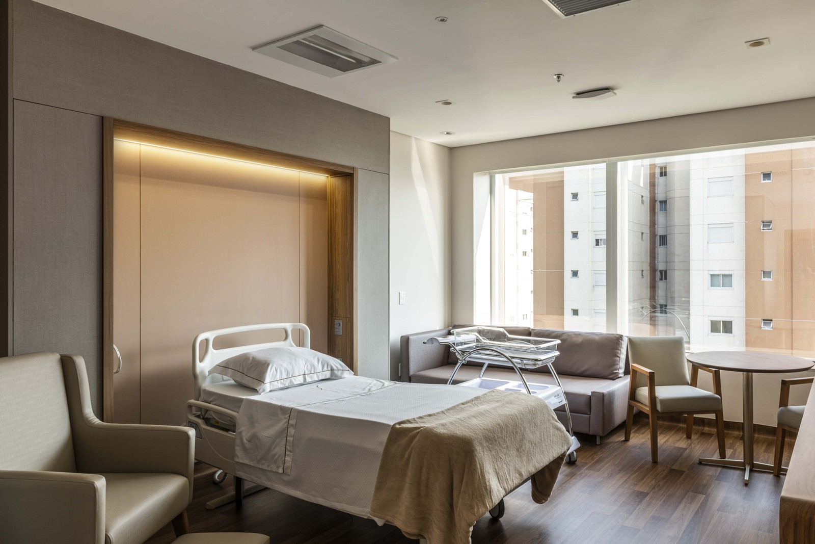 Maternidade Star disponibiliza três tipos de acomodações: apartamentos, suítes luxo e suítes presidenciais. — Foto: Divulgação