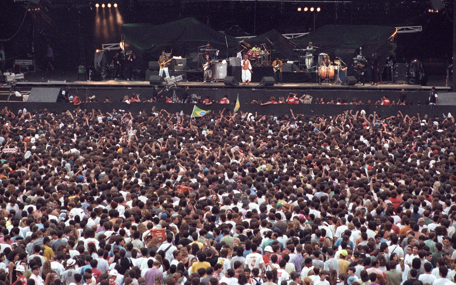 Show de Jimmy Cliff no Rock in Rio II, em 1991. Foto: Custódio Coimbra / Agência O Globo