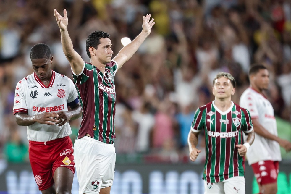 Ganso fez o terceiro gol do Fluminense contra o Bangu — Foto: MARCELO GONÇALVES/ FLUMINENSE F.C.