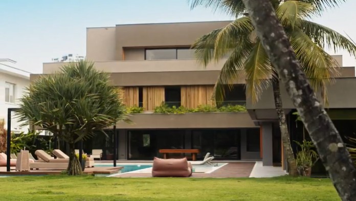 Áreaexterna da da casa de paolla oliveira - foto: reprodução/gnt globoplay