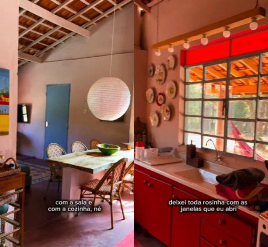 Sala E Cozinha da Casa de Fernanda Lima nosítio -foto: reprodução/instagram