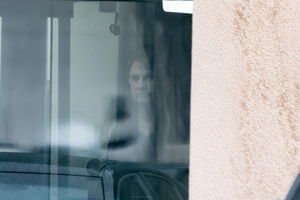 Jair Bolsonaro na PF em Brasília — Foto: Brenno Carvalho/Agência O Globo