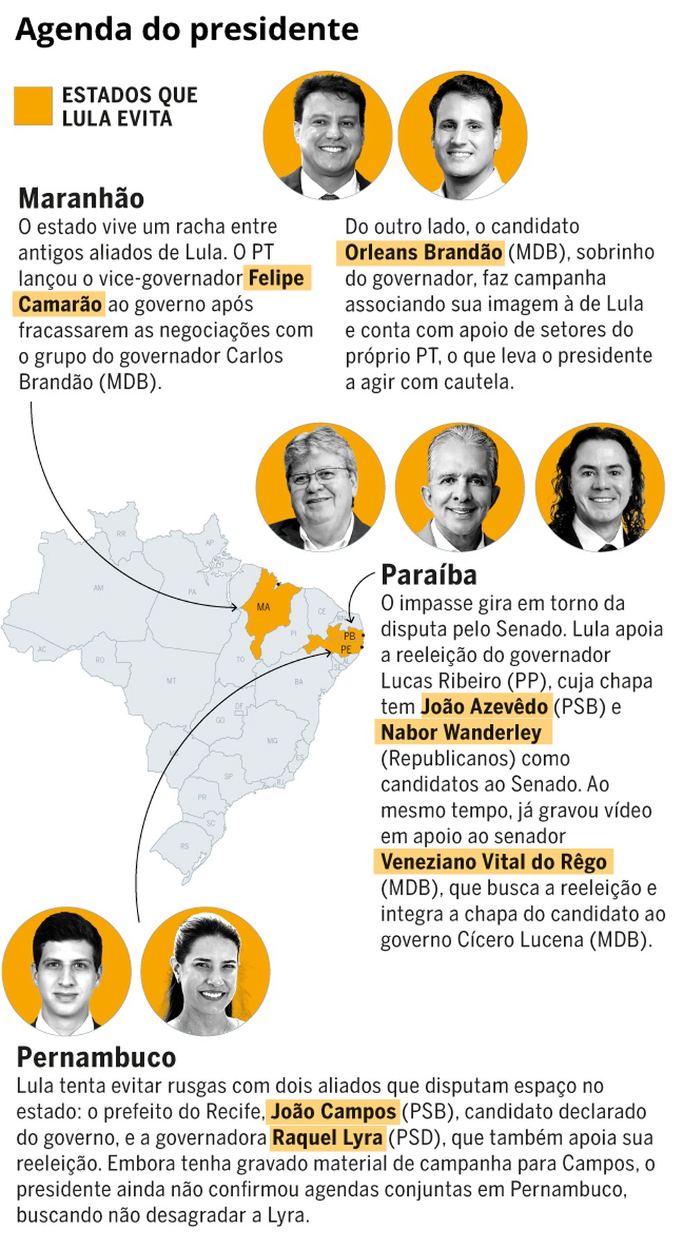 Agenda do presidente — Foto: Arte O Globo