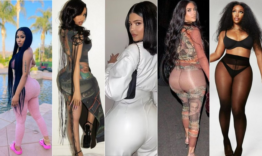 Nicki Minaj, Cardi B, Kylie Jenner, Kim Kardashian e SZA so algumas artistas que fizeram BBL, de acordo com ciru