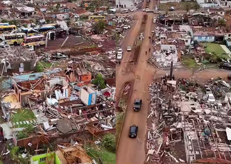 Sobe para seis o número de mortes causadas por tornado no Paraná; uma pessoa está desaparecida