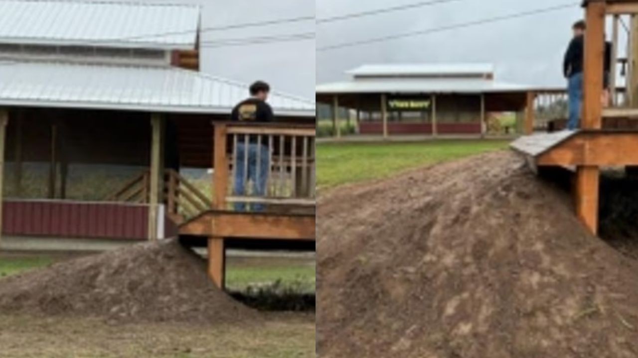 Mulher processa fazenda nos EUA em R$ 11 milhões após escorregar em rampa e fraturar tíbia, fíbula e tornozelo - Foto