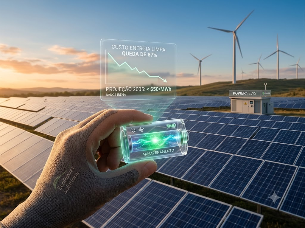 Custo da energia renovável deve cair até 2035
