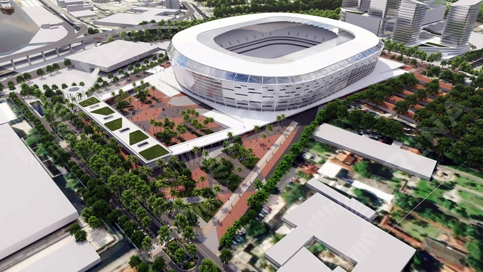 Projeto do estádio do Flamengo — Foto: Divulgação