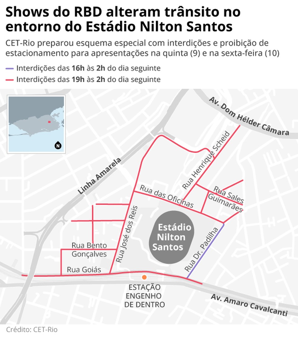 Esquema de trânsito para o clássico entre Botafogo e Flamengo no Estádio  Nilton Santos neste sábado – Centro de Operações Rio