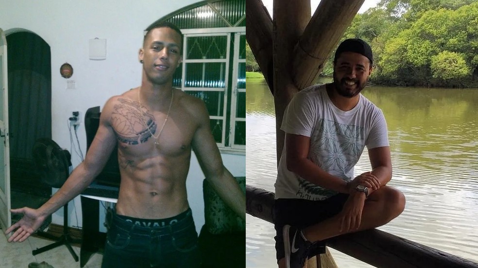 Jeander Vinícius da Silva Braga e Bruno Rodrigues são os suspeitos pela morte do ator Jeff Machado — Foto: Reprodução