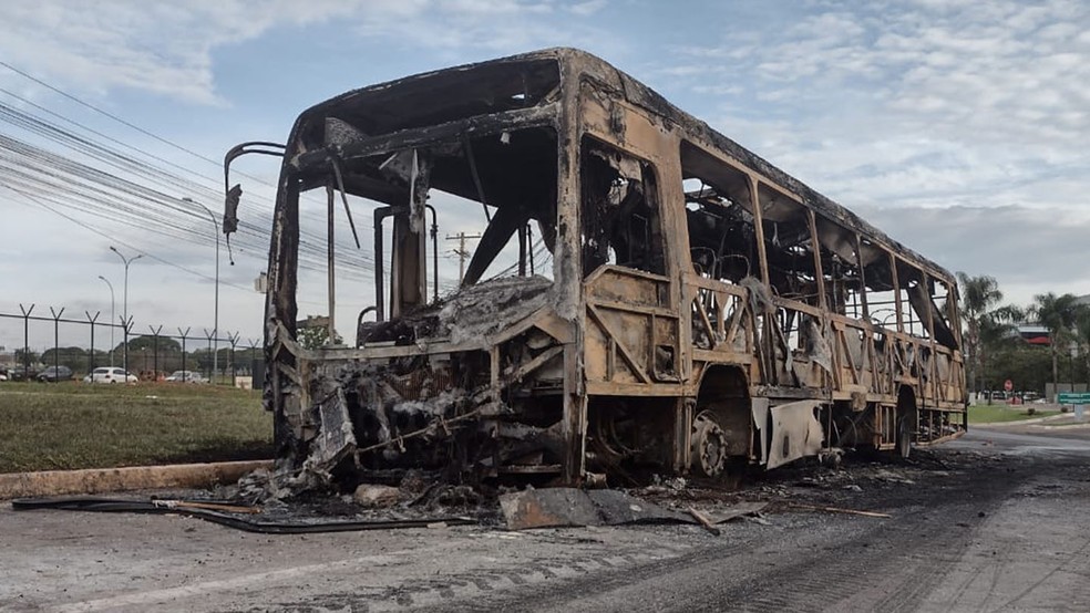 Vandalismo após as eleições de 2022 — Foto: Arquivo