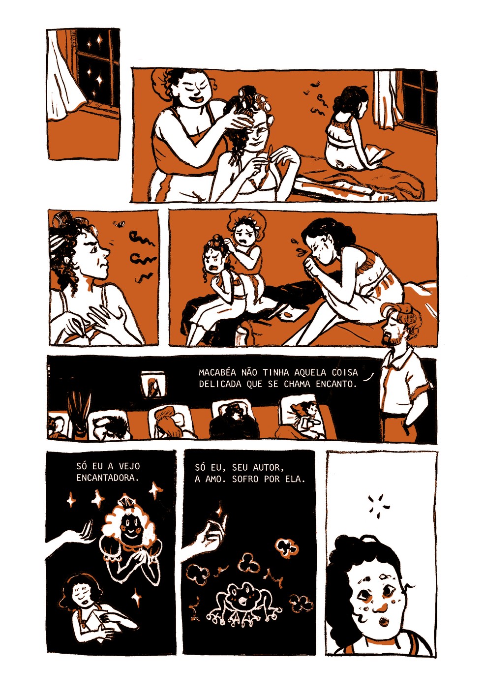 Trecho da versão em quadrinhos de "A hora da estrela", de Clarice Lispector — Foto: Reprodução