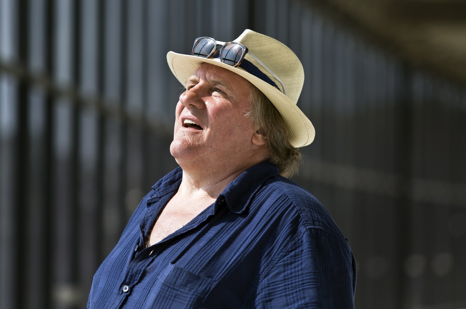 Gerard Depardieu em pré-estreia de "O vale do amor", em Niterói, em 2016 — Foto: Ana Branco / Agencia O Globo