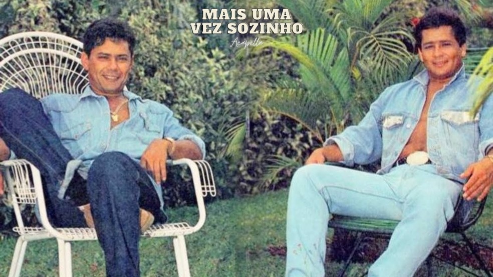Leonardo (à dir.) e Leandro nos anos 1980 — Foto: Reprodução