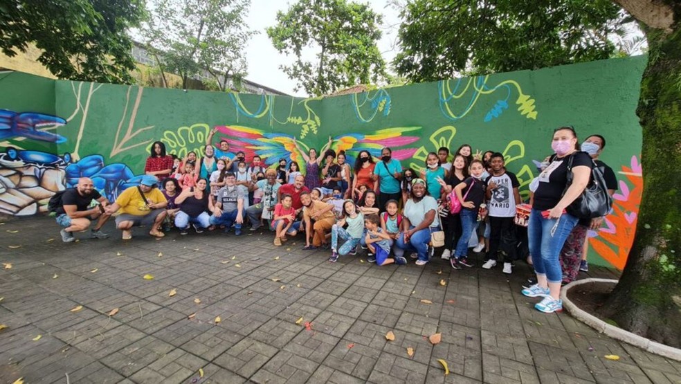 Alunos da Escola Estadual Parque dos Sonhos, em Cubatão, em São Paulo — Foto: Divulgação/World's Best School Prizes 2025