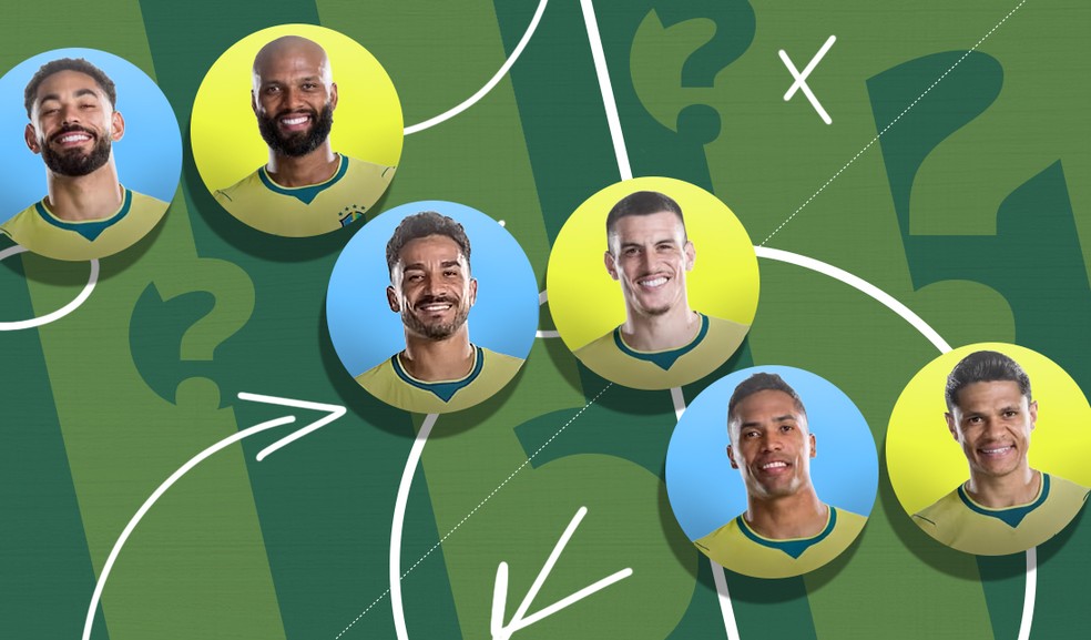 Um dia antes da estreia do Brasil, Ancelotti ainda não definiu equipe titular — Foto: Editoria de Arte/O Globo